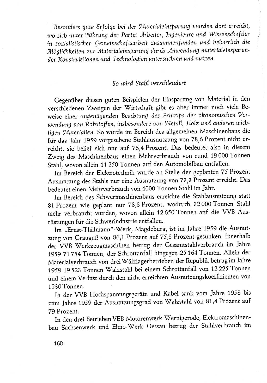 Dokumente der Sozialistischen Einheitspartei Deutschlands (SED) [Deutsche Demokratische Republik (DDR)] 1960-1961, Seite 160 (Dok. SED DDR 1960-1961, S. 160)