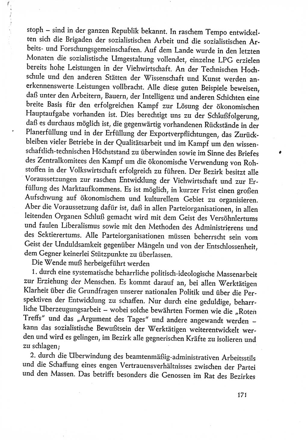 Dokumente der Sozialistischen Einheitspartei Deutschlands (SED) [Deutsche Demokratische Republik (DDR)] 1960-1961, Seite 171 (Dok. SED DDR 1960-1961, S. 171)