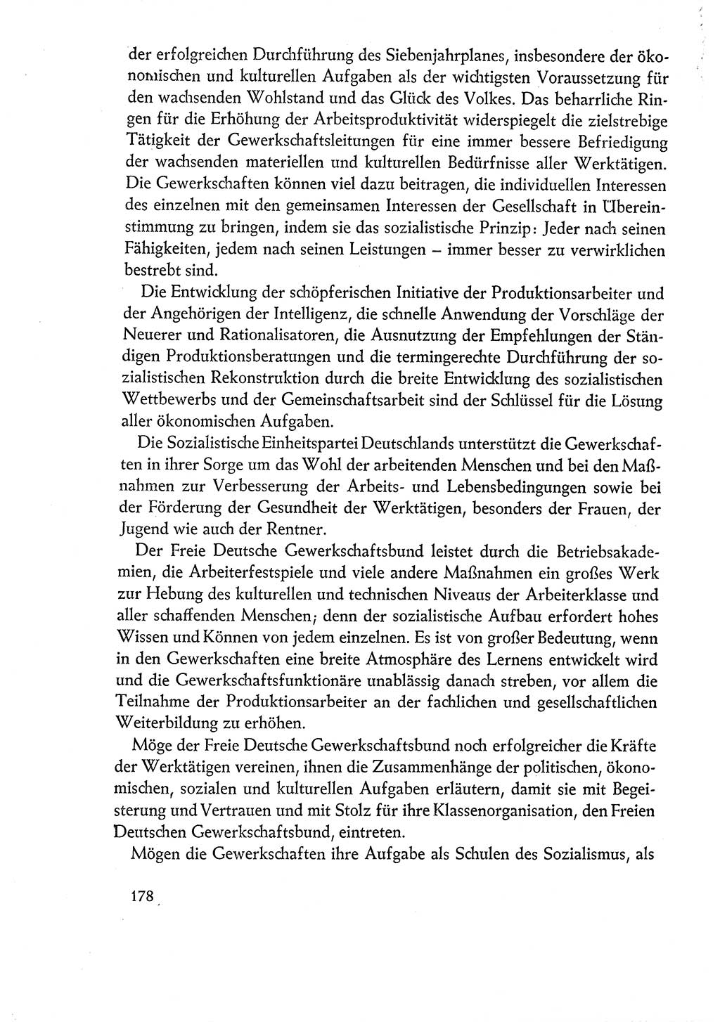 Dokumente der Sozialistischen Einheitspartei Deutschlands (SED) [Deutsche Demokratische Republik (DDR)] 1960-1961, Seite 178 (Dok. SED DDR 1960-1961, S. 178)