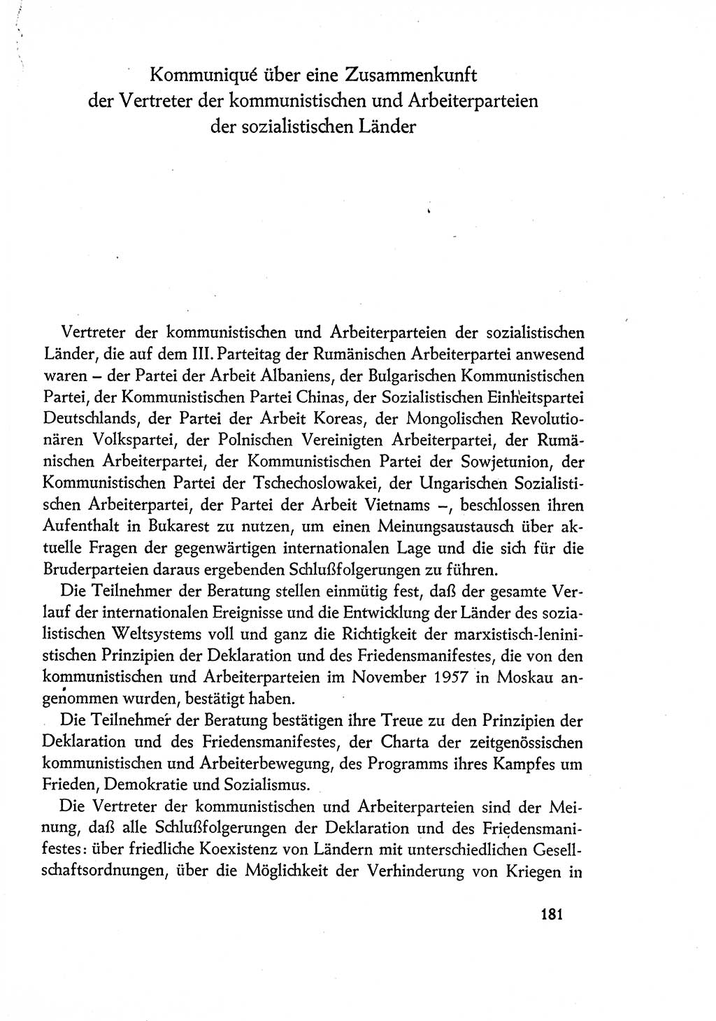 Dokumente der Sozialistischen Einheitspartei Deutschlands (SED) [Deutsche Demokratische Republik (DDR)] 1960-1961, Seite 181 (Dok. SED DDR 1960-1961, S. 181)