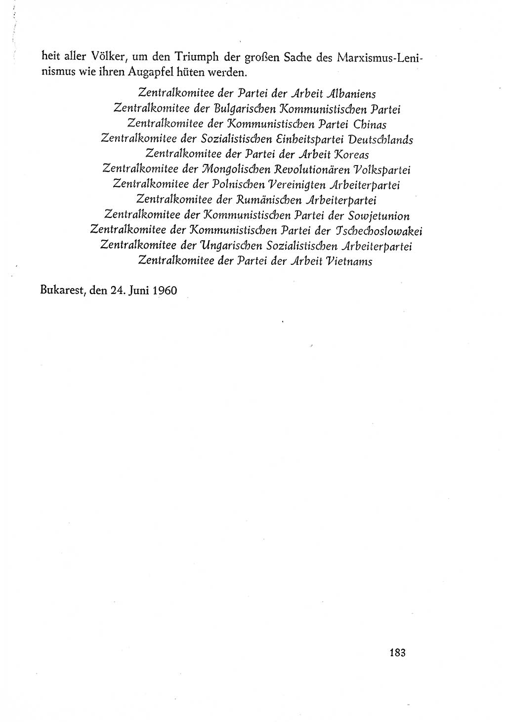 Dokumente der Sozialistischen Einheitspartei Deutschlands (SED) [Deutsche Demokratische Republik (DDR)] 1960-1961, Seite 183 (Dok. SED DDR 1960-1961, S. 183)