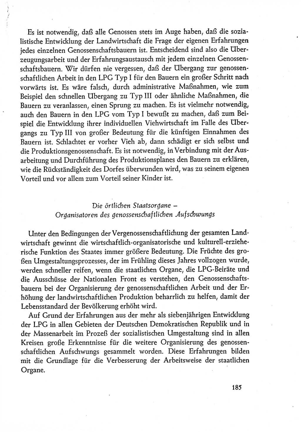 Dokumente der Sozialistischen Einheitspartei Deutschlands (SED) [Deutsche Demokratische Republik (DDR)] 1960-1961, Seite 185 (Dok. SED DDR 1960-1961, S. 185)