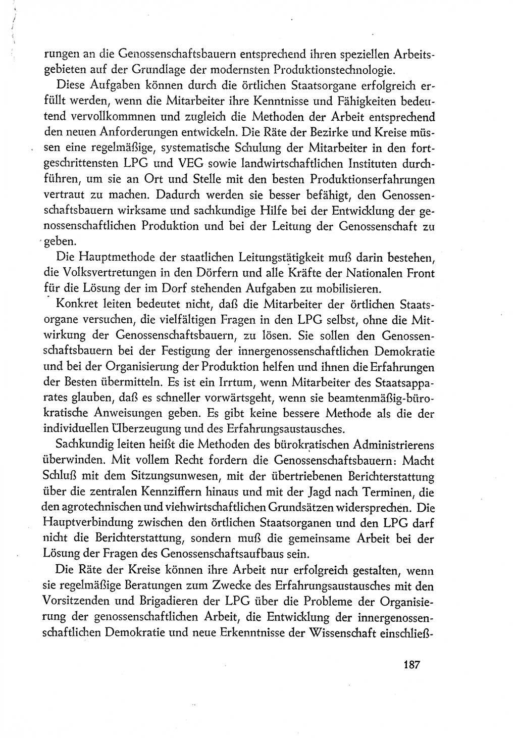 Dokumente der Sozialistischen Einheitspartei Deutschlands (SED) [Deutsche Demokratische Republik (DDR)] 1960-1961, Seite 187 (Dok. SED DDR 1960-1961, S. 187)