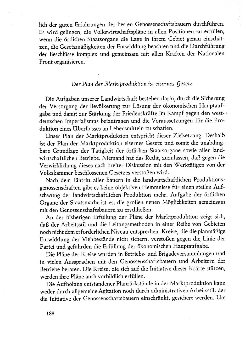 Dokumente der Sozialistischen Einheitspartei Deutschlands (SED) [Deutsche Demokratische Republik (DDR)] 1960-1961, Seite 188 (Dok. SED DDR 1960-1961, S. 188)