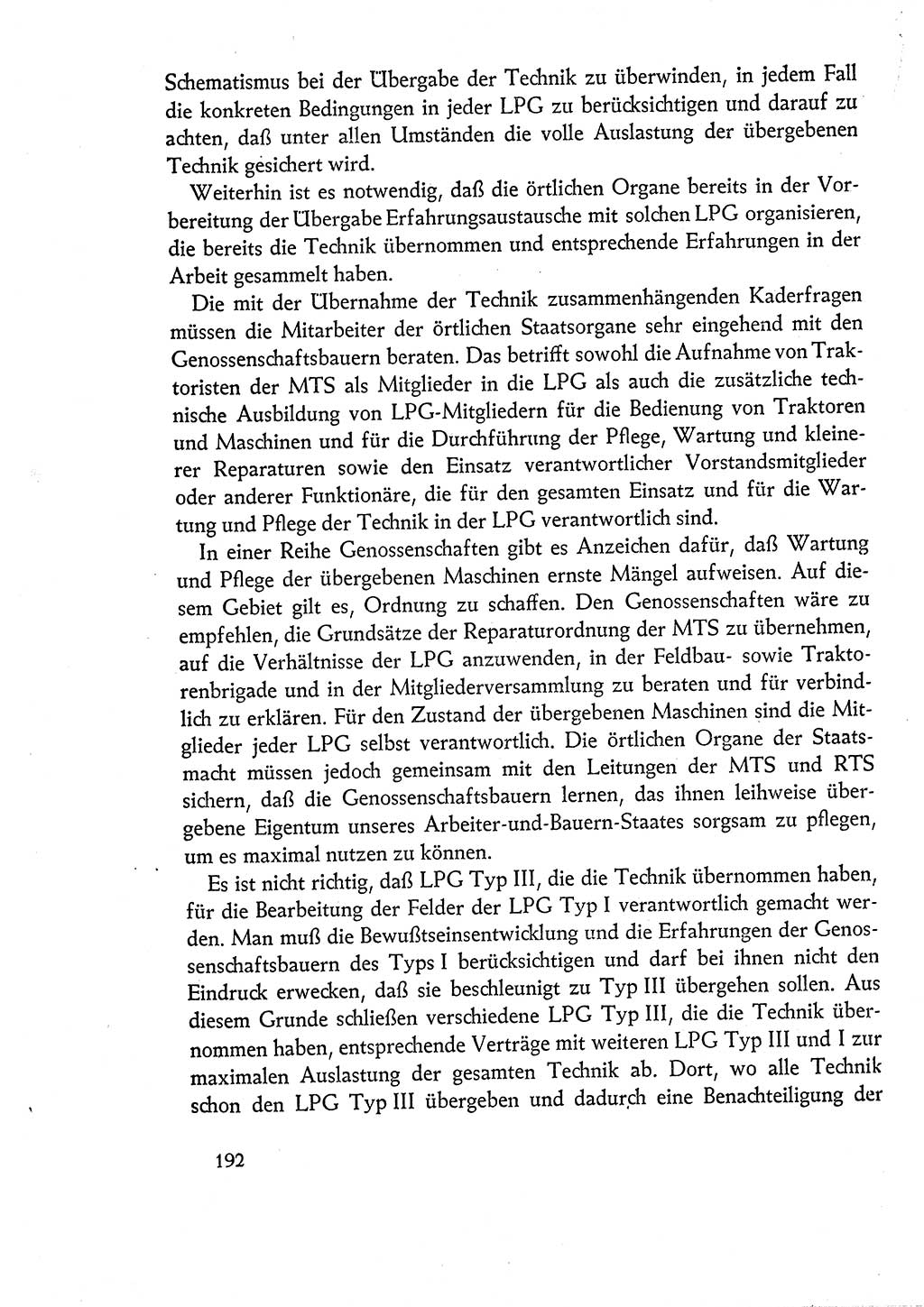Dokumente der Sozialistischen Einheitspartei Deutschlands (SED) [Deutsche Demokratische Republik (DDR)] 1960-1961, Seite 192 (Dok. SED DDR 1960-1961, S. 192)