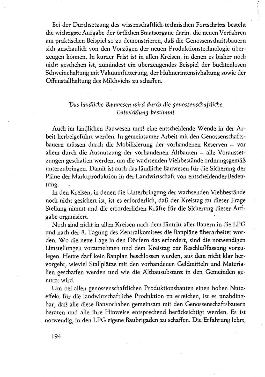 Dokumente der Sozialistischen Einheitspartei Deutschlands (SED) [Deutsche Demokratische Republik (DDR)] 1960-1961, Seite 194 (Dok. SED DDR 1960-1961, S. 194)