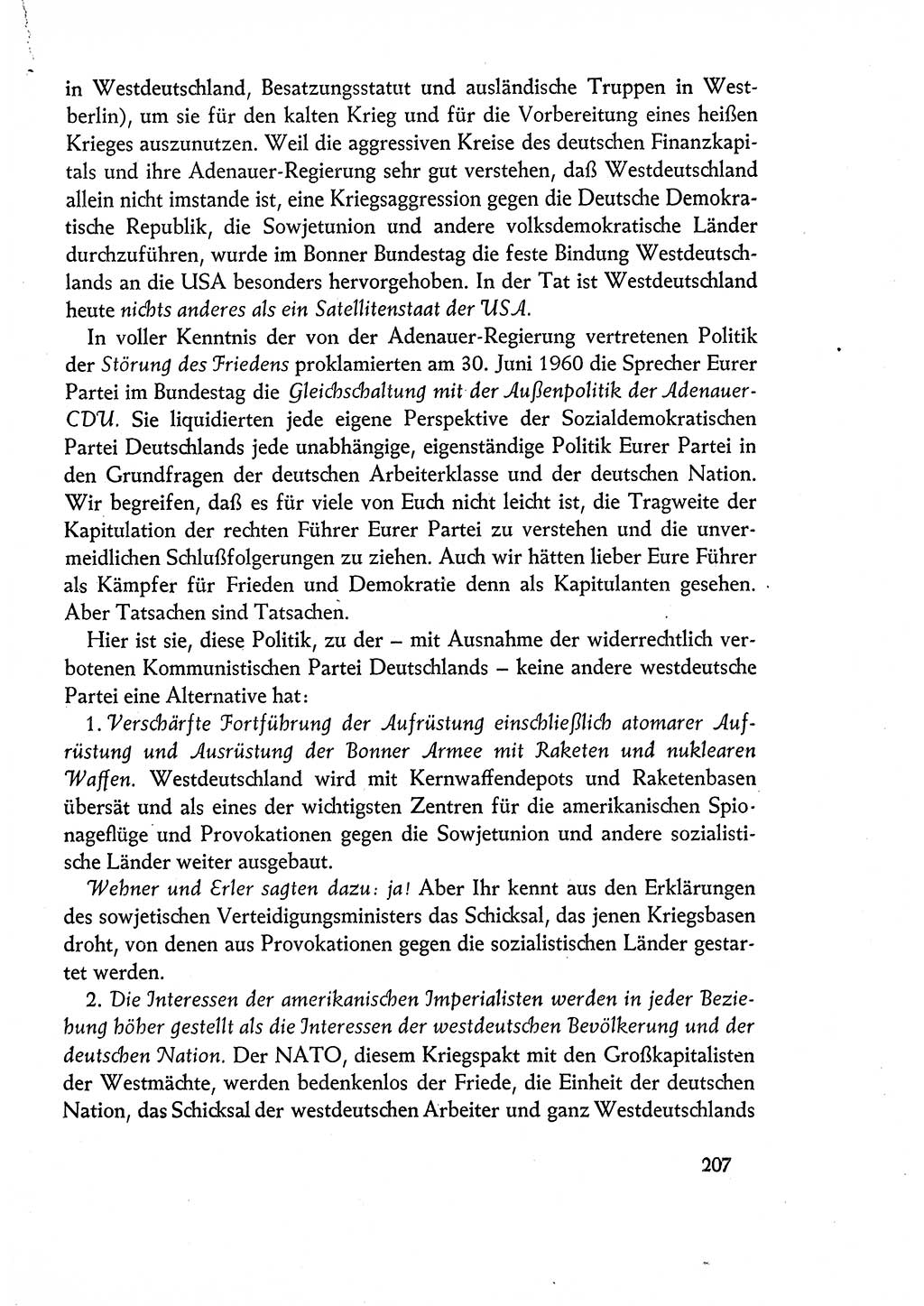 Dokumente der Sozialistischen Einheitspartei Deutschlands (SED) [Deutsche Demokratische Republik (DDR)] 1960-1961, Seite 207 (Dok. SED DDR 1960-1961, S. 207)