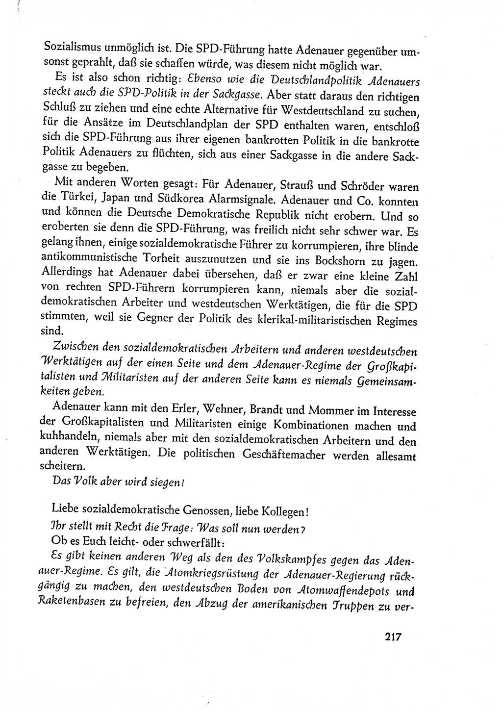 Dokumente der Sozialistischen Einheitspartei Deutschlands (SED) [Deutsche Demokratische Republik (DDR)] 1960-1961, Seite 217 (Dok. SED DDR 1960-1961, S. 217)