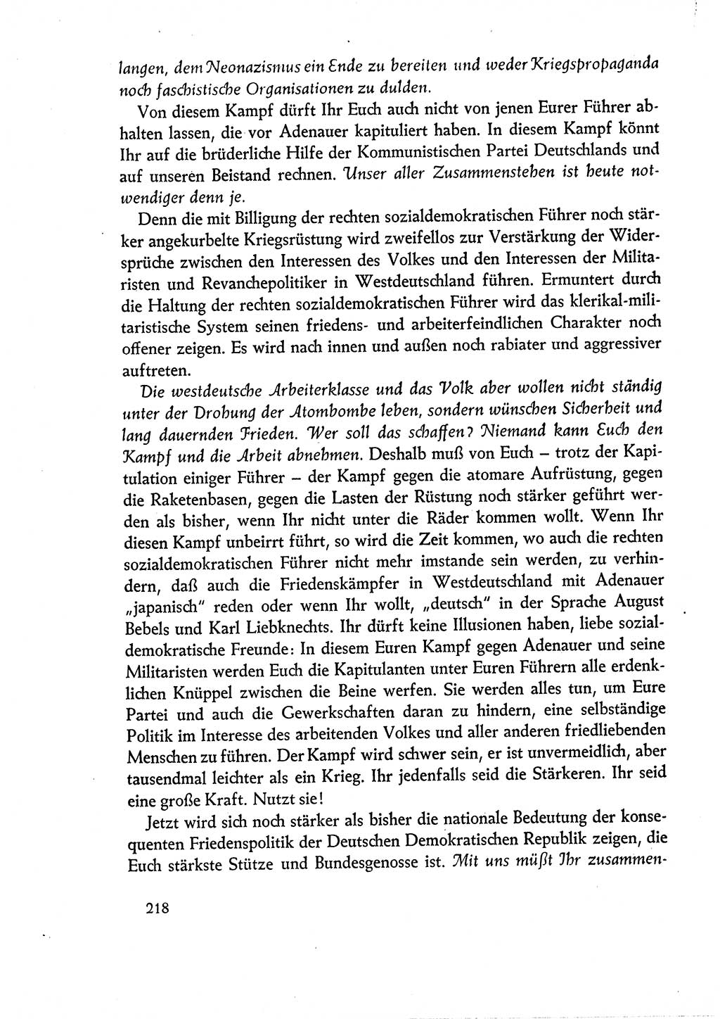 Dokumente der Sozialistischen Einheitspartei Deutschlands (SED) [Deutsche Demokratische Republik (DDR)] 1960-1961, Seite 218 (Dok. SED DDR 1960-1961, S. 218)