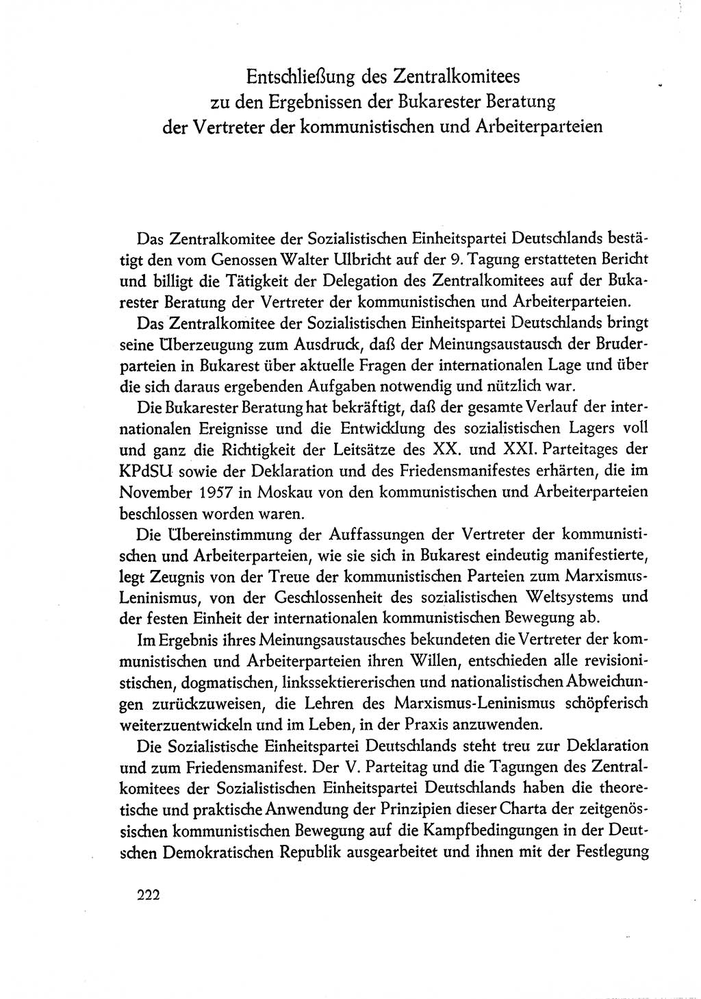Dokumente der Sozialistischen Einheitspartei Deutschlands (SED) [Deutsche Demokratische Republik (DDR)] 1960-1961, Seite 222 (Dok. SED DDR 1960-1961, S. 222)