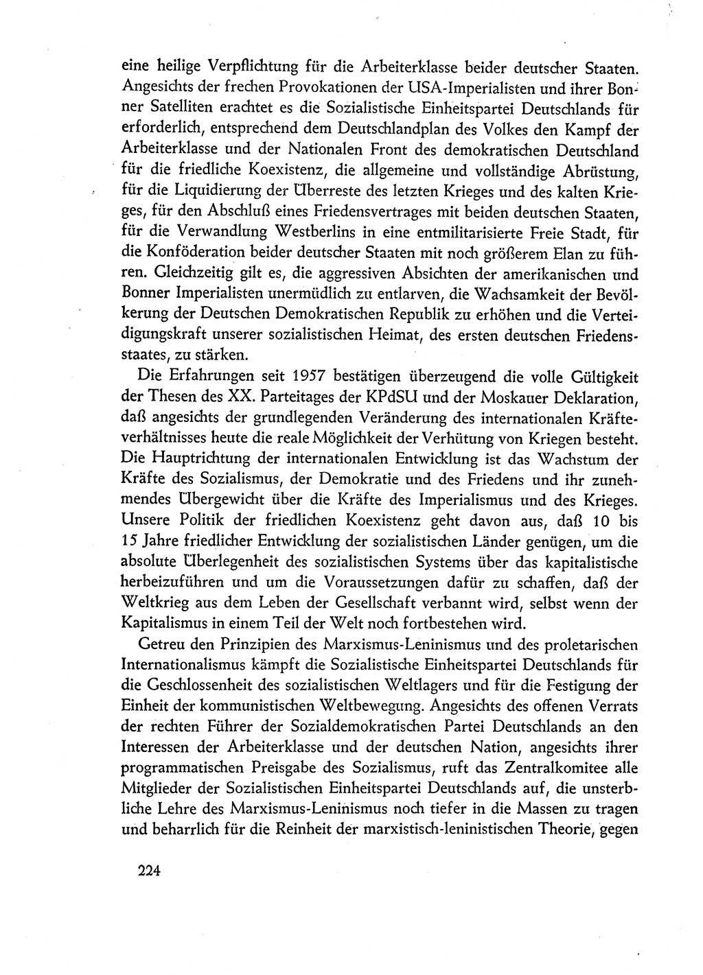 Dokumente der Sozialistischen Einheitspartei Deutschlands (SED) [Deutsche Demokratische Republik (DDR)] 1960-1961, Seite 224 (Dok. SED DDR 1960-1961, S. 224)