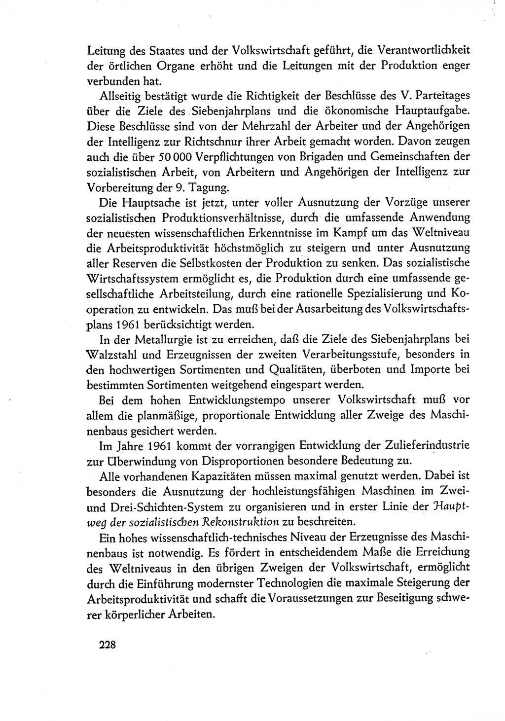 Dokumente der Sozialistischen Einheitspartei Deutschlands (SED) [Deutsche Demokratische Republik (DDR)] 1960-1961, Seite 228 (Dok. SED DDR 1960-1961, S. 228)