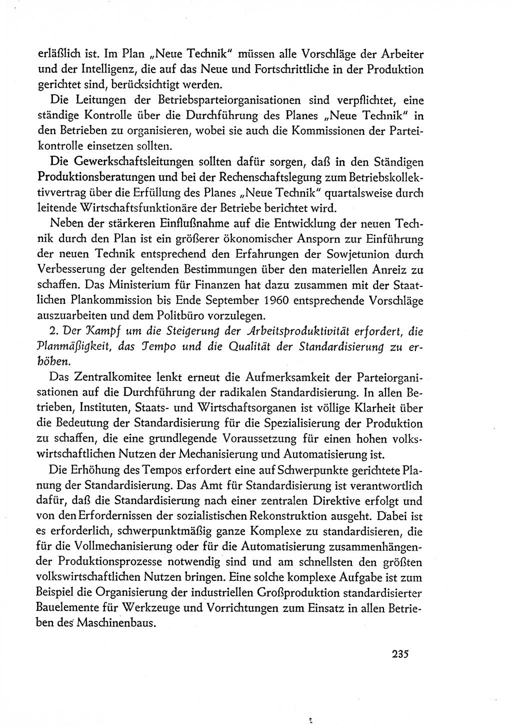 Dokumente der Sozialistischen Einheitspartei Deutschlands (SED) [Deutsche Demokratische Republik (DDR)] 1960-1961, Seite 235 (Dok. SED DDR 1960-1961, S. 235)