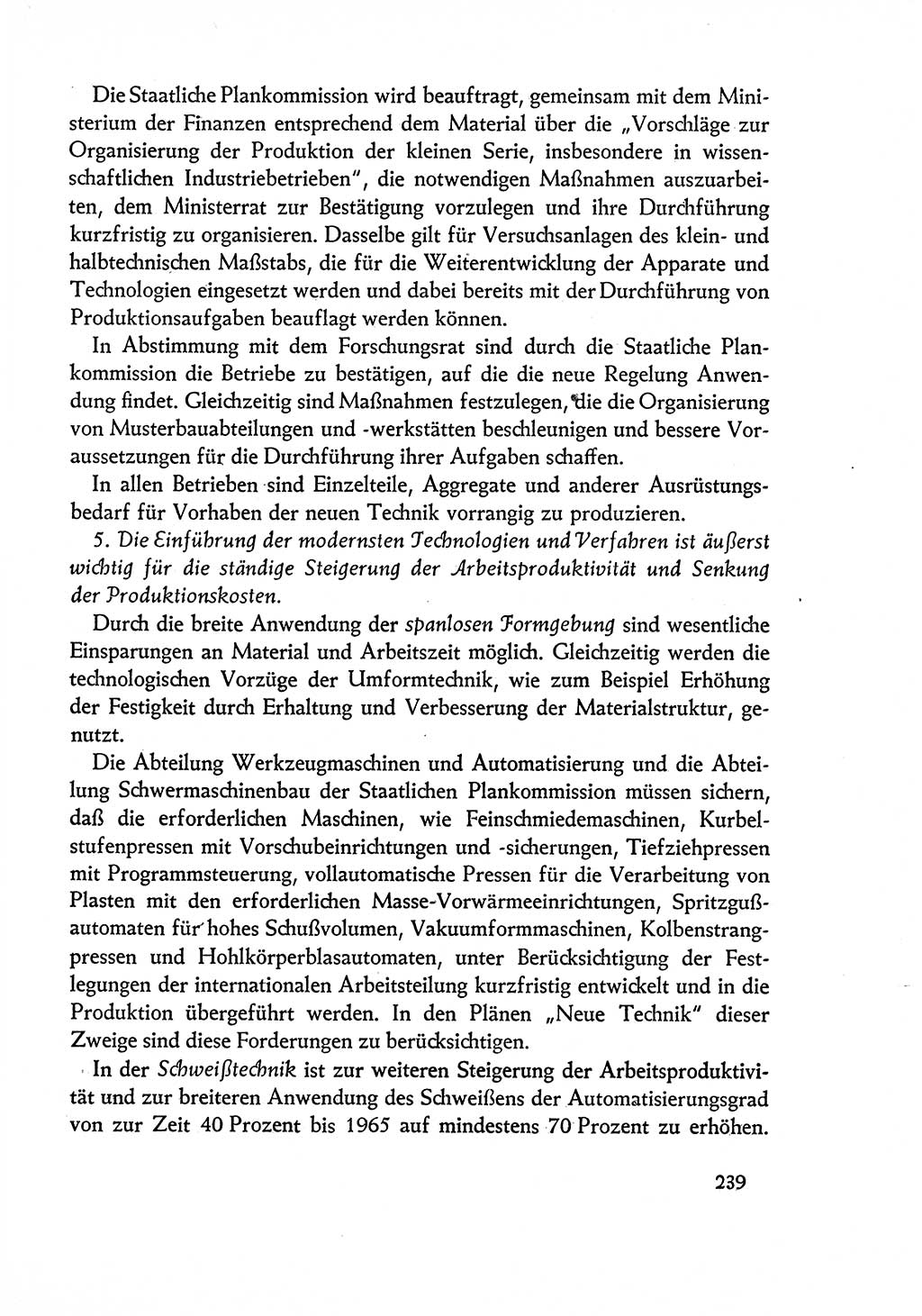 Dokumente der Sozialistischen Einheitspartei Deutschlands (SED) [Deutsche Demokratische Republik (DDR)] 1960-1961, Seite 239 (Dok. SED DDR 1960-1961, S. 239)