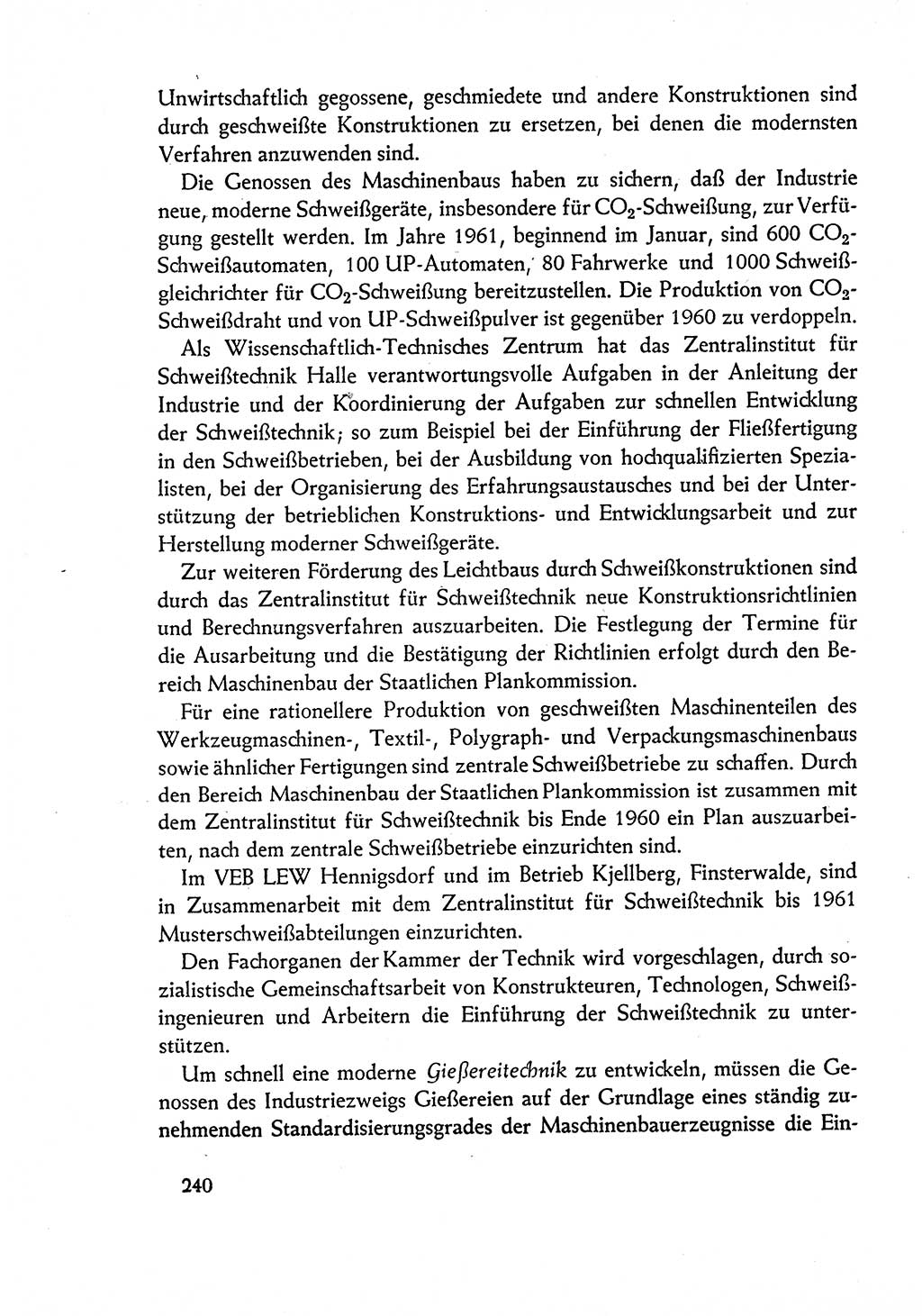 Dokumente der Sozialistischen Einheitspartei Deutschlands (SED) [Deutsche Demokratische Republik (DDR)] 1960-1961, Seite 240 (Dok. SED DDR 1960-1961, S. 240)