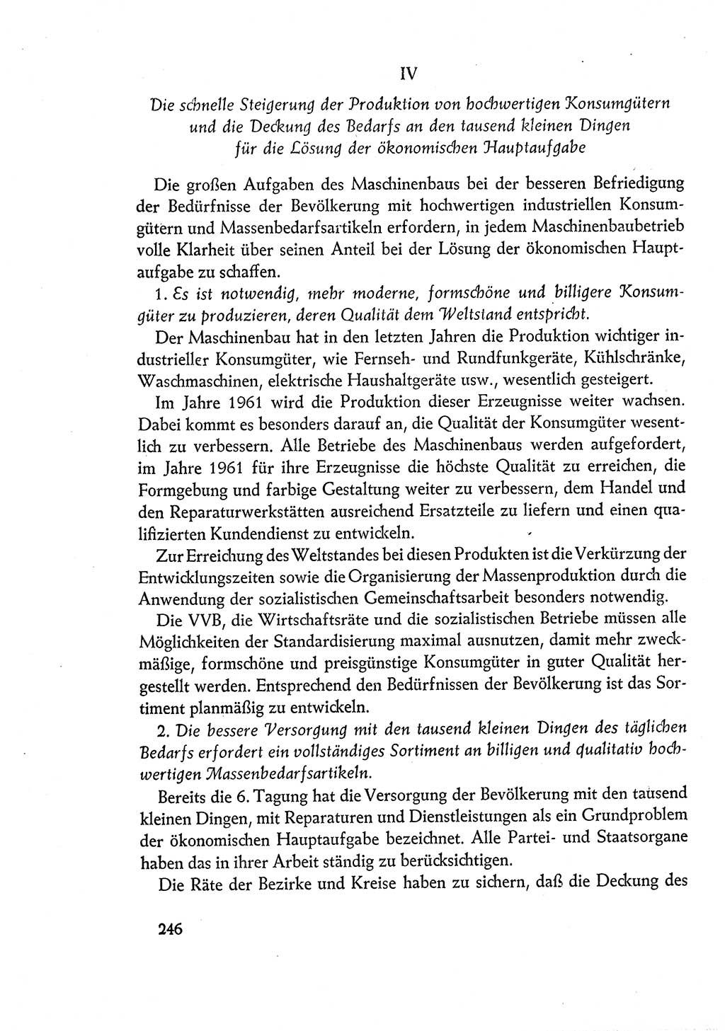 Dokumente der Sozialistischen Einheitspartei Deutschlands (SED) [Deutsche Demokratische Republik (DDR)] 1960-1961, Seite 246 (Dok. SED DDR 1960-1961, S. 246)