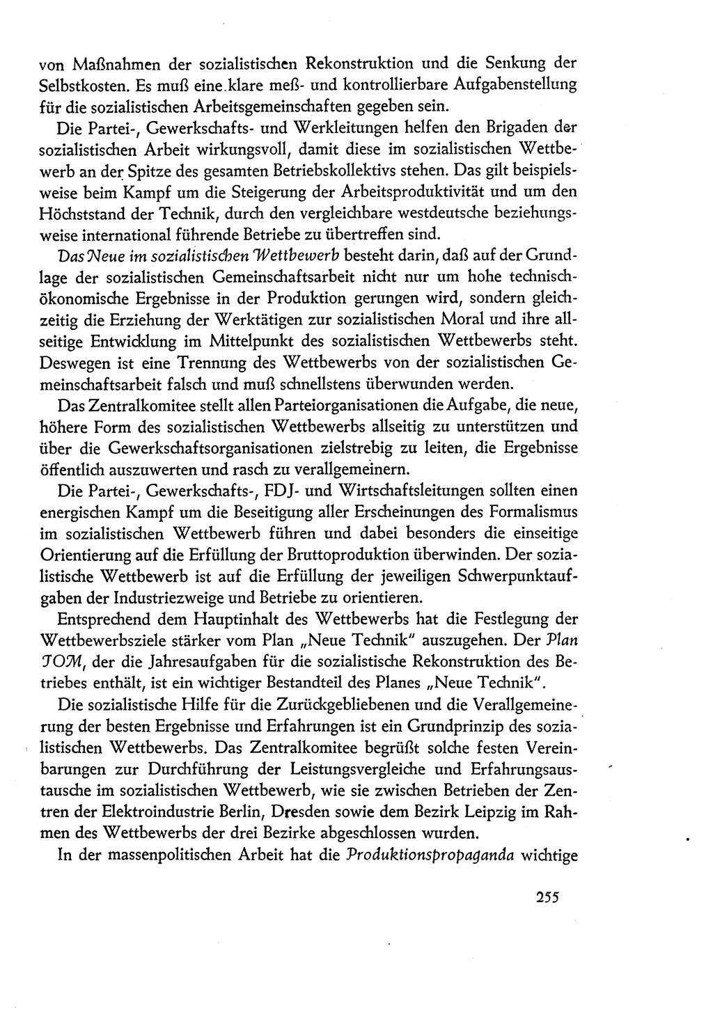 Dokumente der Sozialistischen Einheitspartei Deutschlands (SED) [Deutsche Demokratische Republik (DDR)] 1960-1961, Seite 255 (Dok. SED DDR 1960-1961, S. 255)