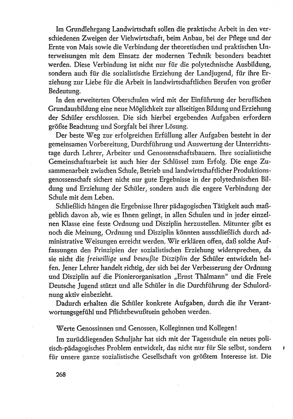 Dokumente der Sozialistischen Einheitspartei Deutschlands (SED) [Deutsche Demokratische Republik (DDR)] 1960-1961, Seite 268 (Dok. SED DDR 1960-1961, S. 268)