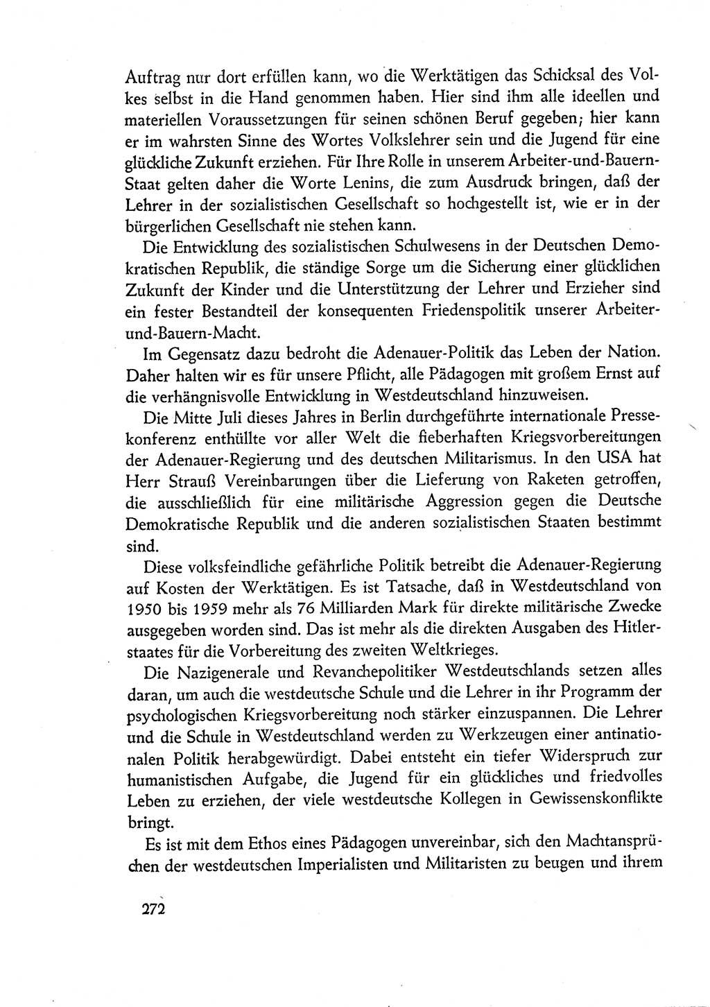 Dokumente der Sozialistischen Einheitspartei Deutschlands (SED) [Deutsche Demokratische Republik (DDR)] 1960-1961, Seite 272 (Dok. SED DDR 1960-1961, S. 272)