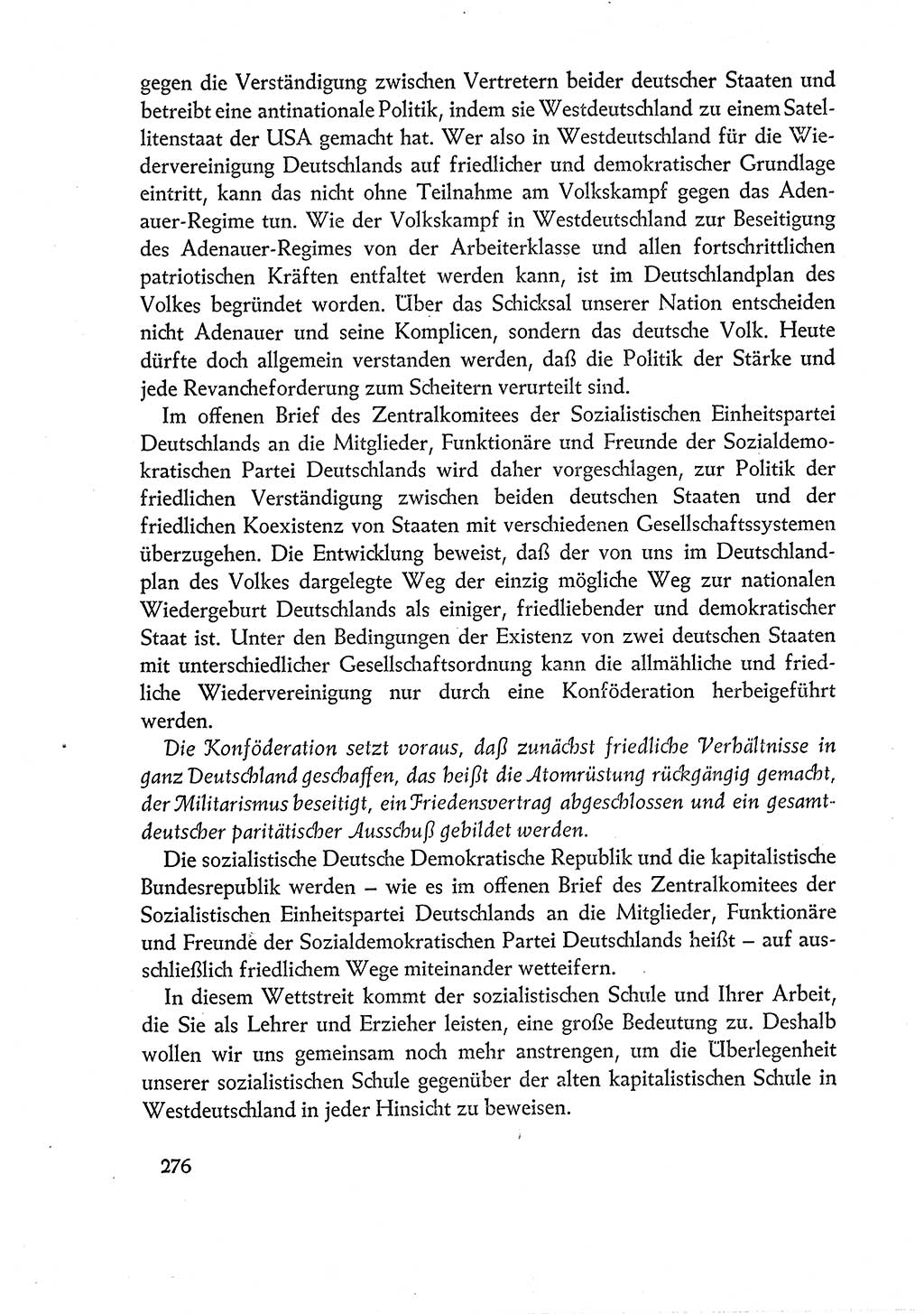 Dokumente der Sozialistischen Einheitspartei Deutschlands (SED) [Deutsche Demokratische Republik (DDR)] 1960-1961, Seite 276 (Dok. SED DDR 1960-1961, S. 276)