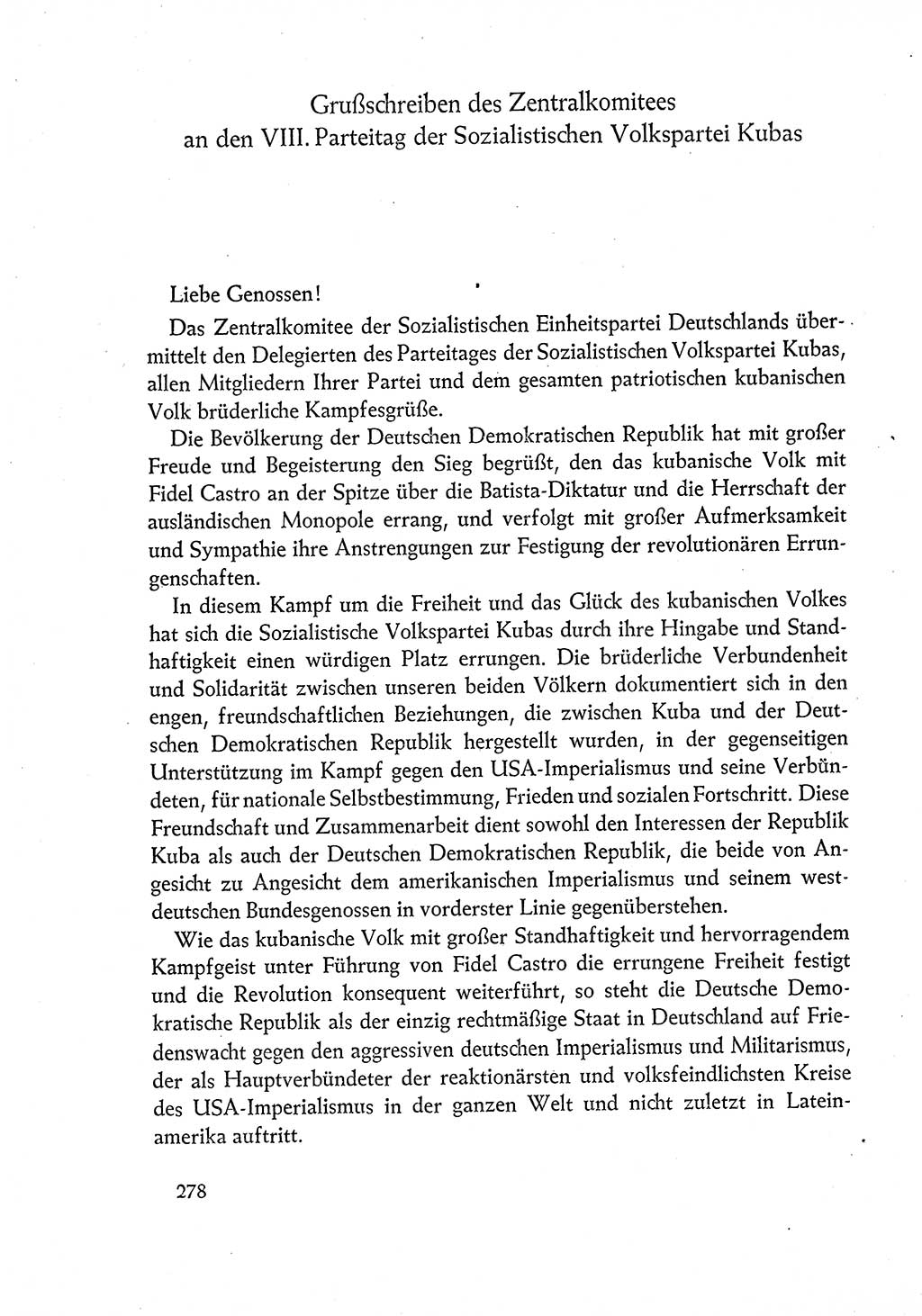 Dokumente der Sozialistischen Einheitspartei Deutschlands (SED) [Deutsche Demokratische Republik (DDR)] 1960-1961, Seite 278 (Dok. SED DDR 1960-1961, S. 278)