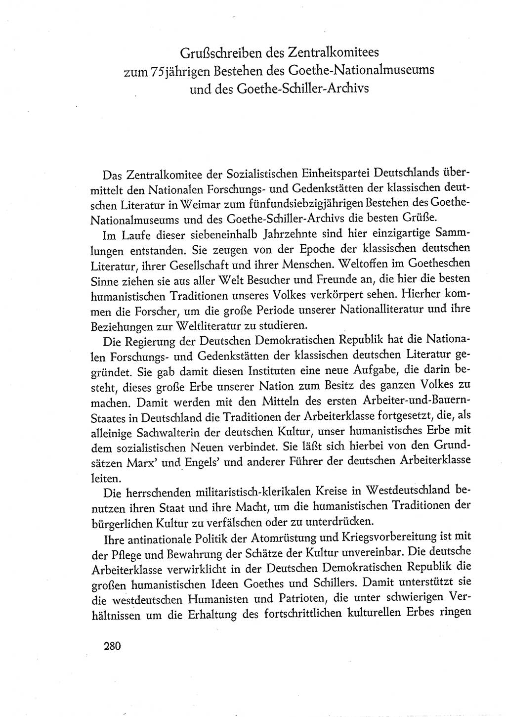 Dokumente der Sozialistischen Einheitspartei Deutschlands (SED) [Deutsche Demokratische Republik (DDR)] 1960-1961, Seite 280 (Dok. SED DDR 1960-1961, S. 280)