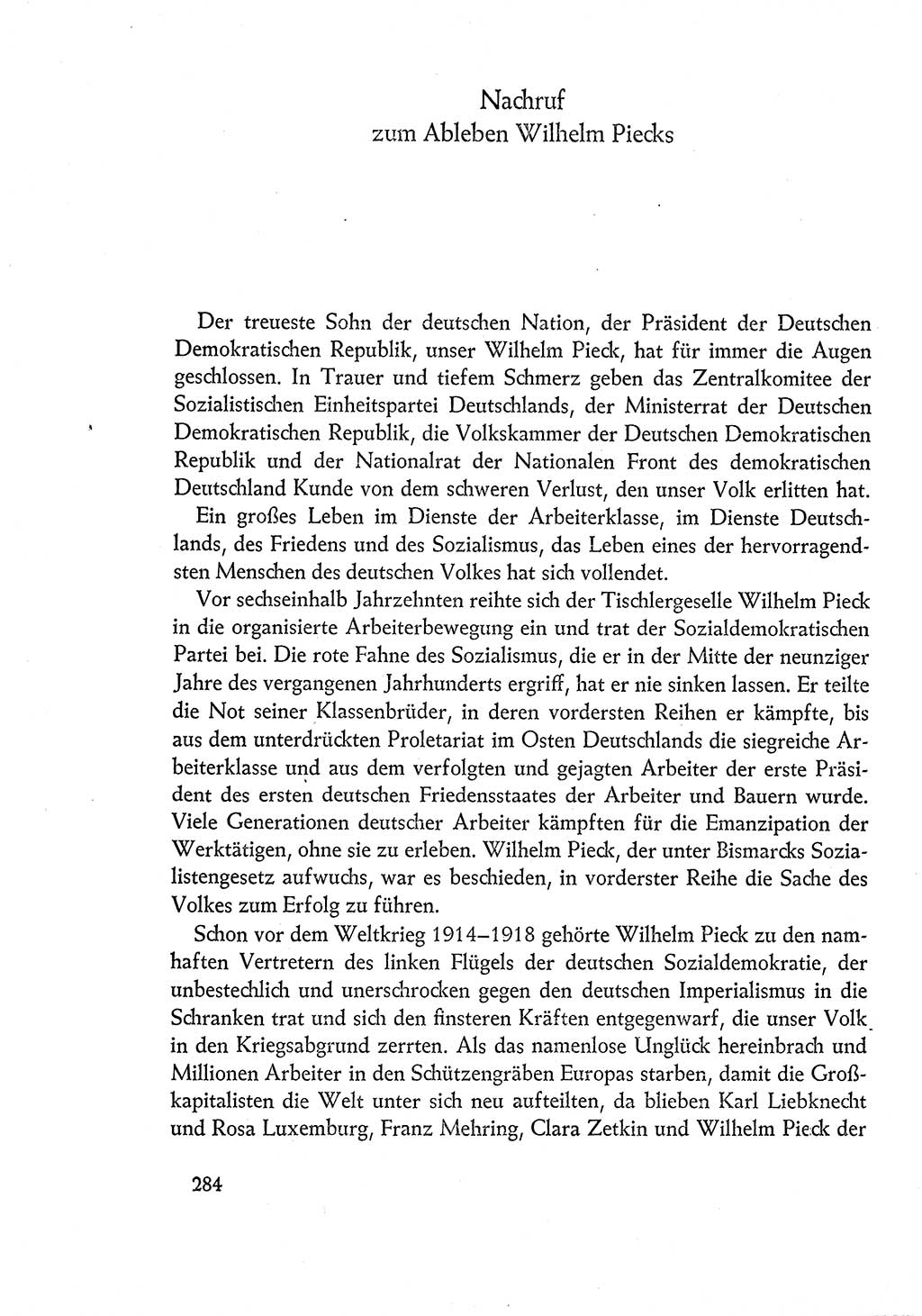 Dokumente der Sozialistischen Einheitspartei Deutschlands (SED) [Deutsche Demokratische Republik (DDR)] 1960-1961, Seite 284 (Dok. SED DDR 1960-1961, S. 284)
