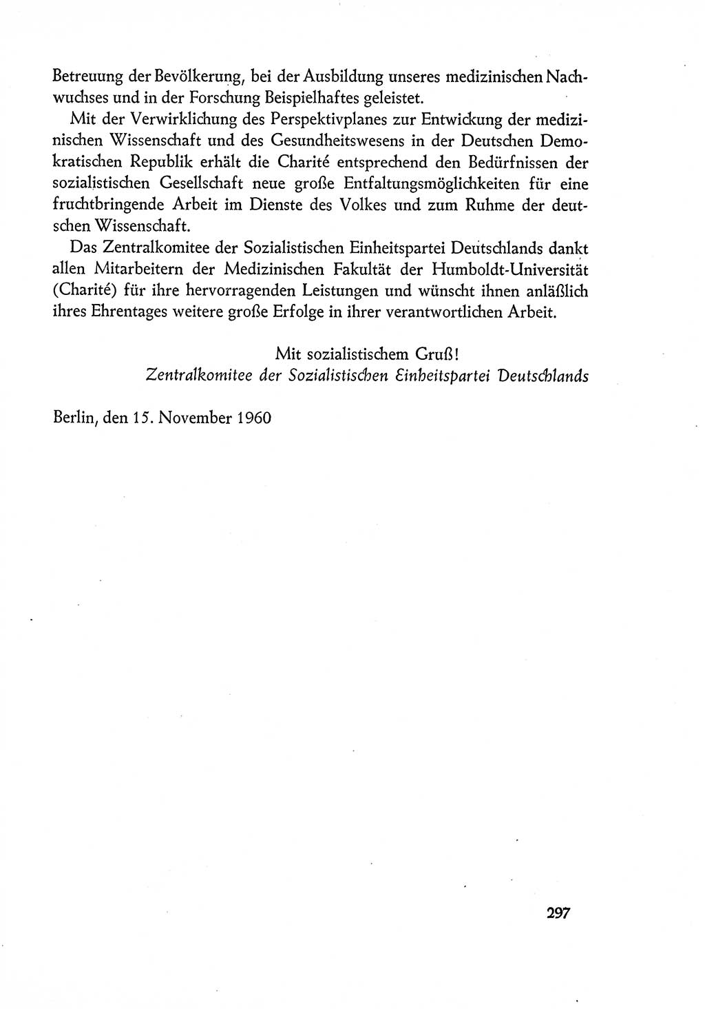Dokumente der Sozialistischen Einheitspartei Deutschlands (SED) [Deutsche Demokratische Republik (DDR)] 1960-1961, Seite 297 (Dok. SED DDR 1960-1961, S. 297)