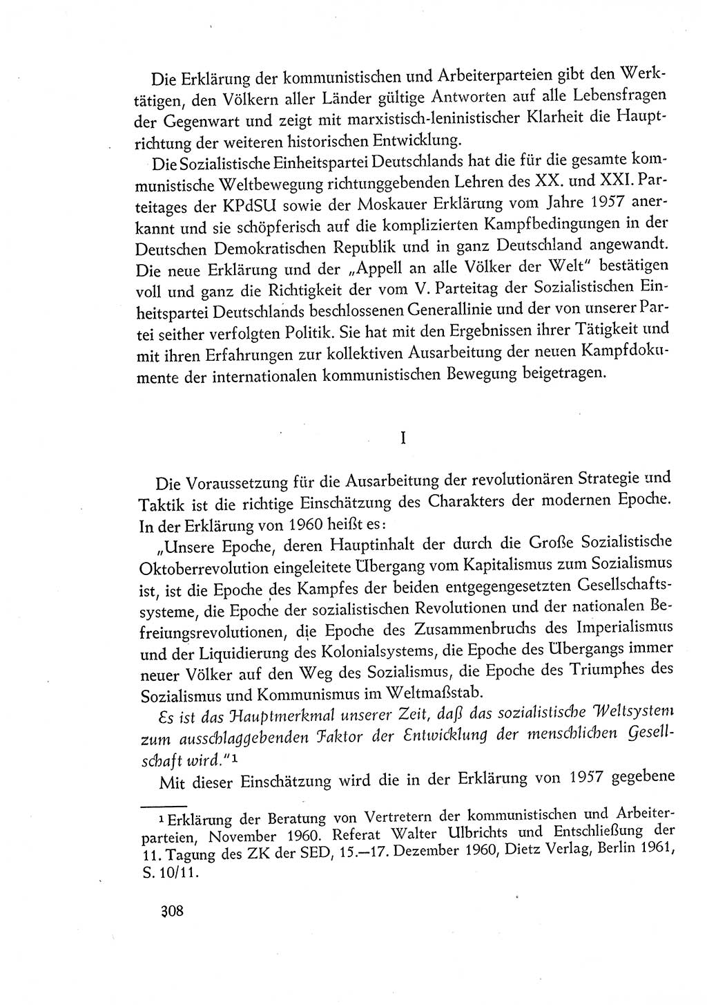 Dokumente der Sozialistischen Einheitspartei Deutschlands (SED) [Deutsche Demokratische Republik (DDR)] 1960-1961, Seite 308 (Dok. SED DDR 1960-1961, S. 308)