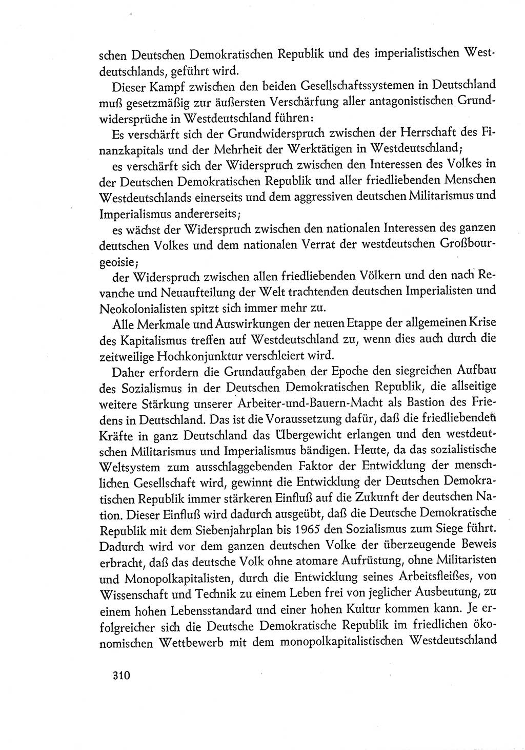 Dokumente der Sozialistischen Einheitspartei Deutschlands (SED) [Deutsche Demokratische Republik (DDR)] 1960-1961, Seite 310 (Dok. SED DDR 1960-1961, S. 310)