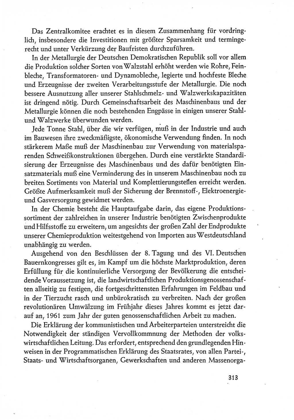 Dokumente der Sozialistischen Einheitspartei Deutschlands (SED) [Deutsche Demokratische Republik (DDR)] 1960-1961, Seite 313 (Dok. SED DDR 1960-1961, S. 313)
