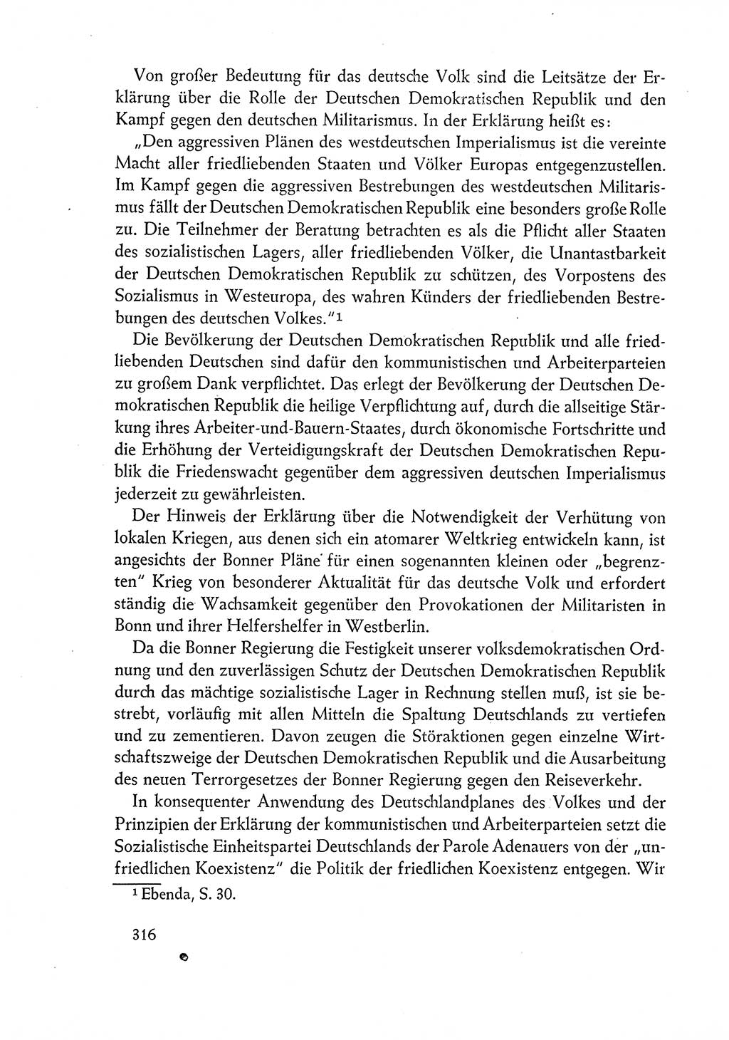 Dokumente der Sozialistischen Einheitspartei Deutschlands (SED) [Deutsche Demokratische Republik (DDR)] 1960-1961, Seite 316 (Dok. SED DDR 1960-1961, S. 316)