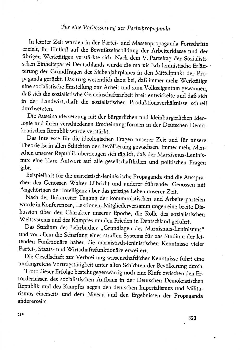 Dokumente der Sozialistischen Einheitspartei Deutschlands (SED) [Deutsche Demokratische Republik (DDR)] 1960-1961, Seite 323 (Dok. SED DDR 1960-1961, S. 323)