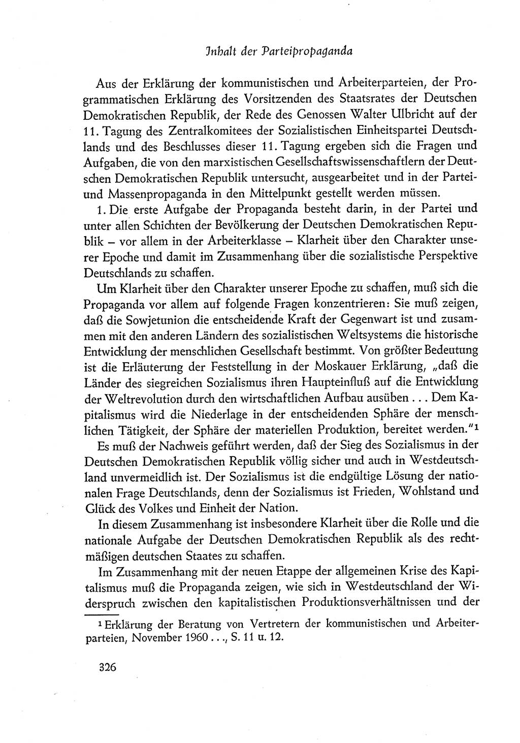 Dokumente der Sozialistischen Einheitspartei Deutschlands (SED) [Deutsche Demokratische Republik (DDR)] 1960-1961, Seite 326 (Dok. SED DDR 1960-1961, S. 326)
