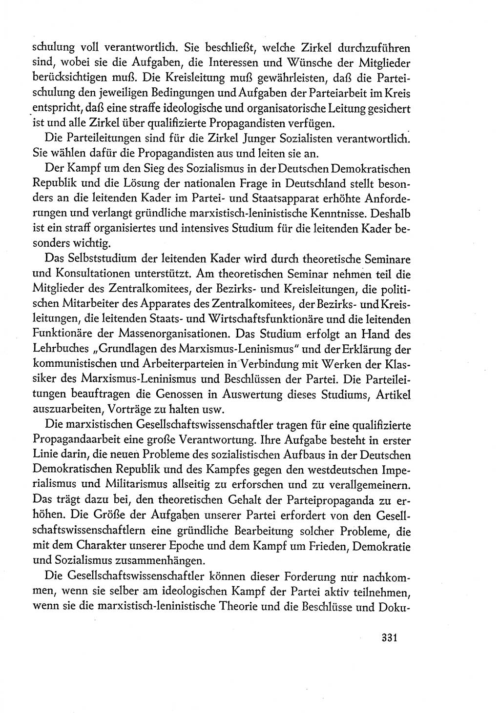 Dokumente der Sozialistischen Einheitspartei Deutschlands (SED) [Deutsche Demokratische Republik (DDR)] 1960-1961, Seite 331 (Dok. SED DDR 1960-1961, S. 331)
