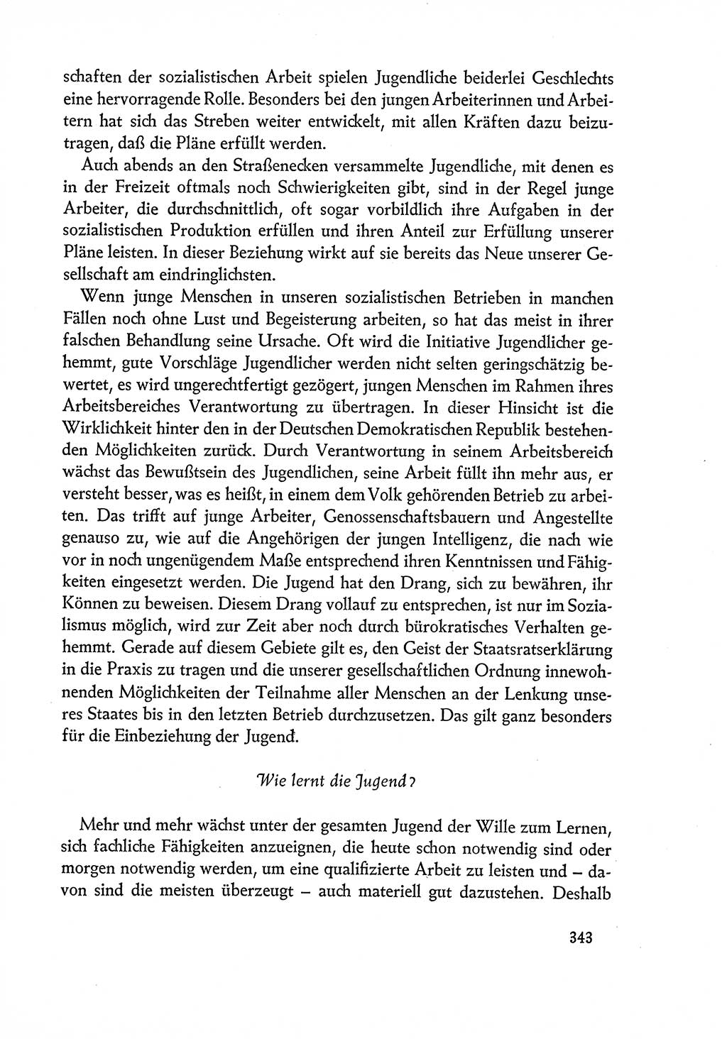 Dokumente der Sozialistischen Einheitspartei Deutschlands (SED) [Deutsche Demokratische Republik (DDR)] 1960-1961, Seite 343 (Dok. SED DDR 1960-1961, S. 343)