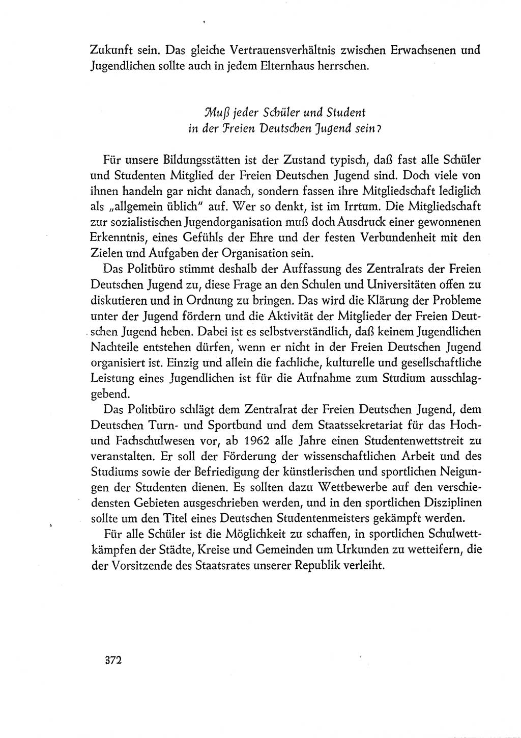 Dokumente der Sozialistischen Einheitspartei Deutschlands (SED) [Deutsche Demokratische Republik (DDR)] 1960-1961, Seite 372 (Dok. SED DDR 1960-1961, S. 372)