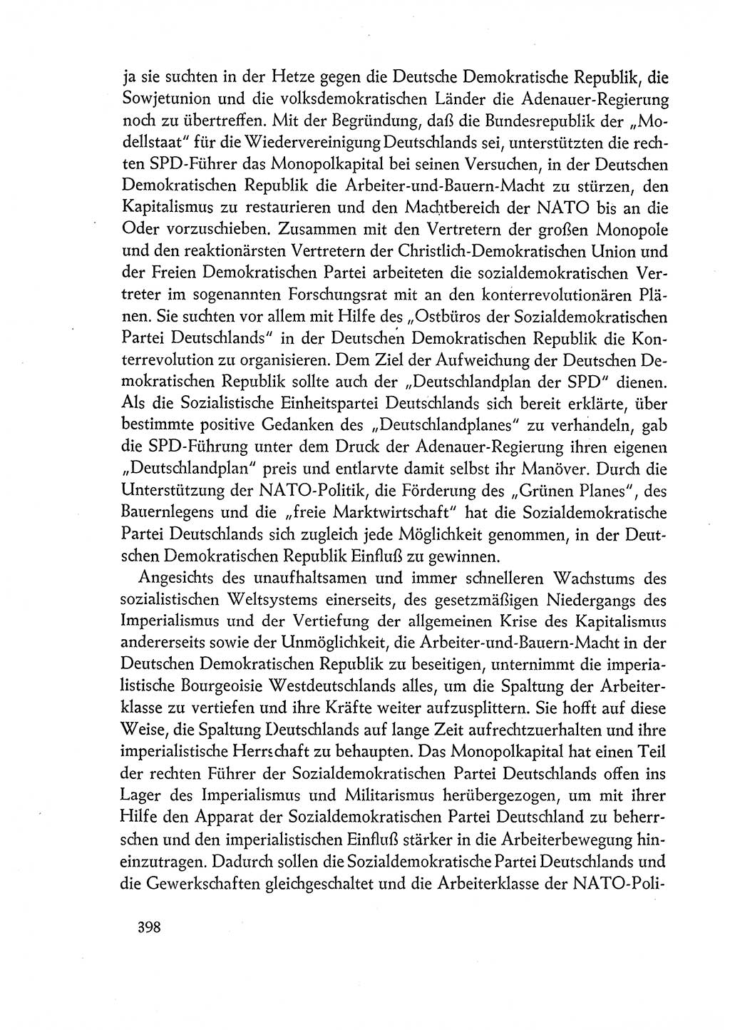 Dokumente der Sozialistischen Einheitspartei Deutschlands (SED) [Deutsche Demokratische Republik (DDR)] 1960-1961, Seite 398 (Dok. SED DDR 1960-1961, S. 398)