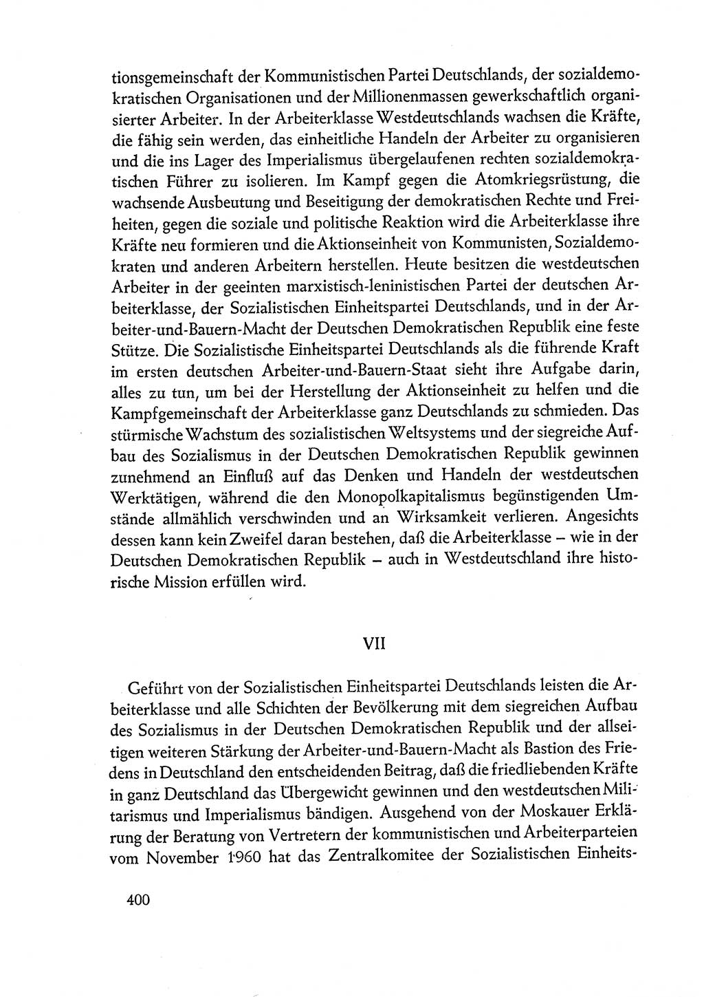 Dokumente der Sozialistischen Einheitspartei Deutschlands (SED) [Deutsche Demokratische Republik (DDR)] 1960-1961, Seite 400 (Dok. SED DDR 1960-1961, S. 400)