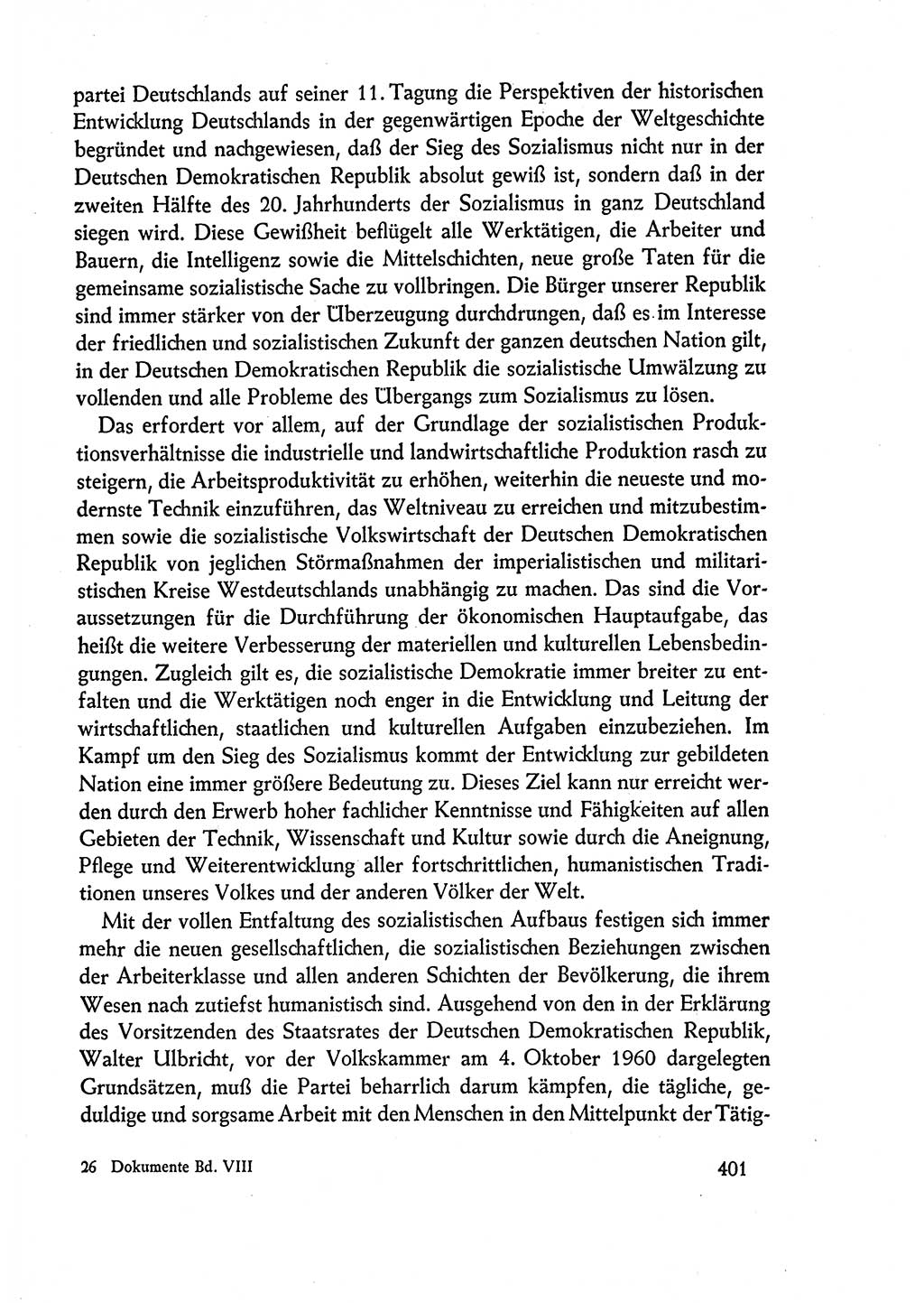 Dokumente der Sozialistischen Einheitspartei Deutschlands (SED) [Deutsche Demokratische Republik (DDR)] 1960-1961, Seite 401 (Dok. SED DDR 1960-1961, S. 401)
