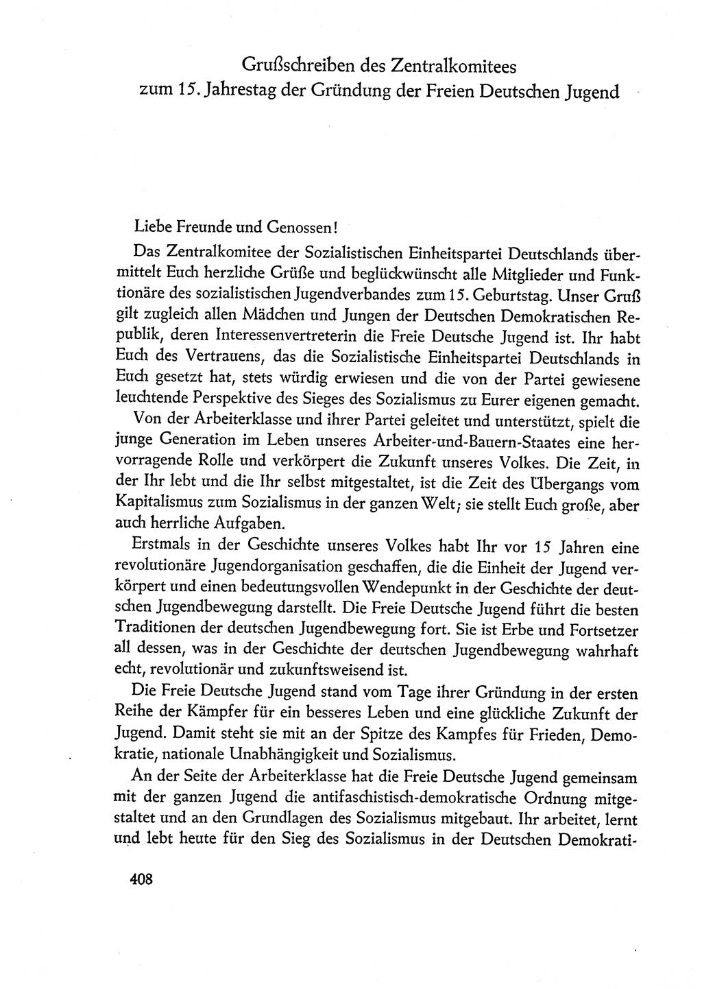 Dokumente der Sozialistischen Einheitspartei Deutschlands (SED) [Deutsche Demokratische Republik (DDR)] 1960-1961, Seite 408 (Dok. SED DDR 1960-1961, S. 408)