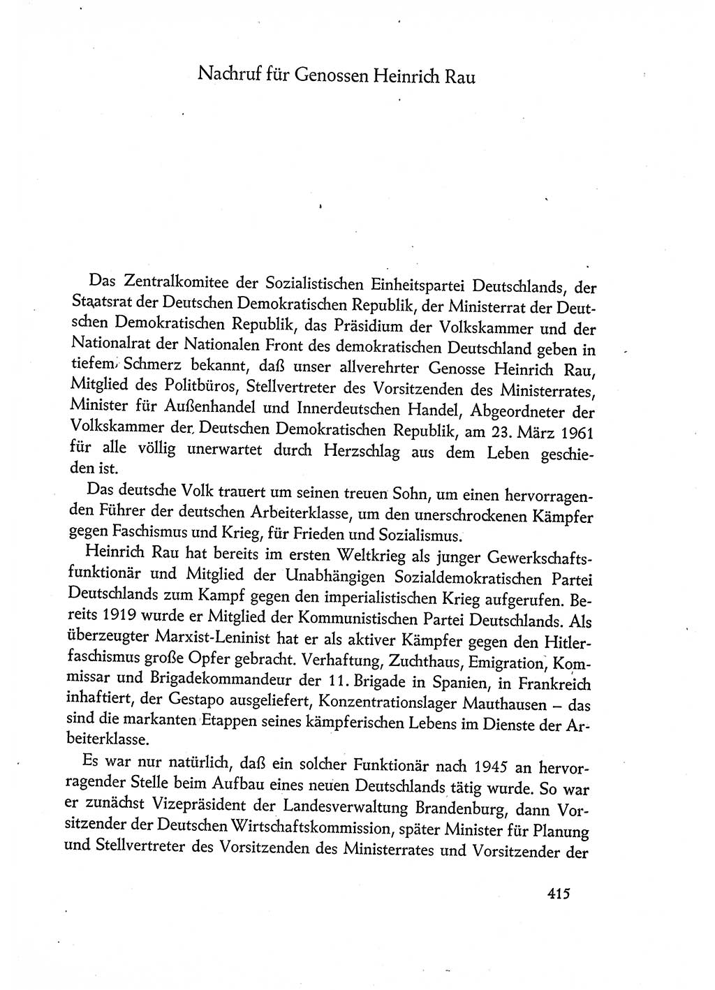 Dokumente der Sozialistischen Einheitspartei Deutschlands (SED) [Deutsche Demokratische Republik (DDR)] 1960-1961, Seite 415 (Dok. SED DDR 1960-1961, S. 415)