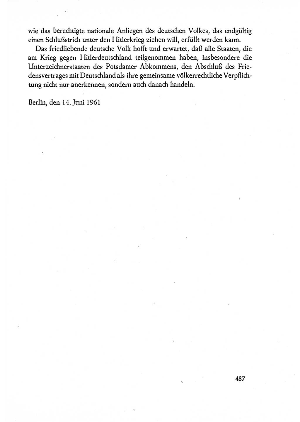 Dokumente der Sozialistischen Einheitspartei Deutschlands (SED) [Deutsche Demokratische Republik (DDR)] 1960-1961, Seite 437 (Dok. SED DDR 1960-1961, S. 437)