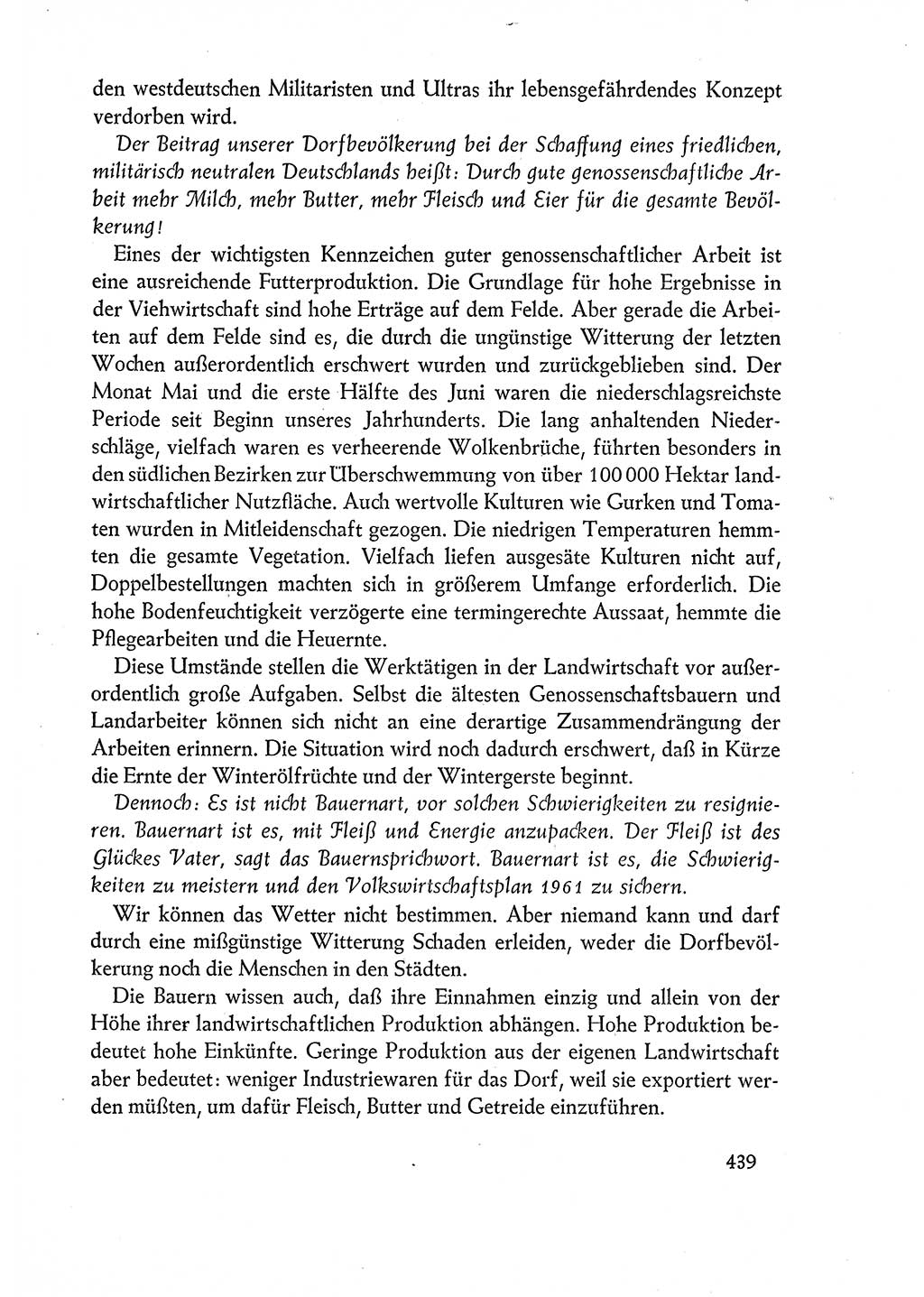 Dokumente der Sozialistischen Einheitspartei Deutschlands (SED) [Deutsche Demokratische Republik (DDR)] 1960-1961, Seite 439 (Dok. SED DDR 1960-1961, S. 439)