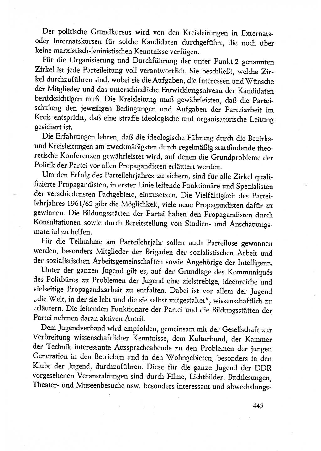 Dokumente der Sozialistischen Einheitspartei Deutschlands (SED) [Deutsche Demokratische Republik (DDR)] 1960-1961, Seite 445 (Dok. SED DDR 1960-1961, S. 445)