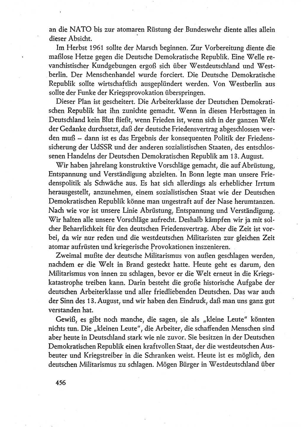 Dokumente der Sozialistischen Einheitspartei Deutschlands (SED) [Deutsche Demokratische Republik (DDR)] 1960-1961, Seite 456 (Dok. SED DDR 1960-1961, S. 456)
