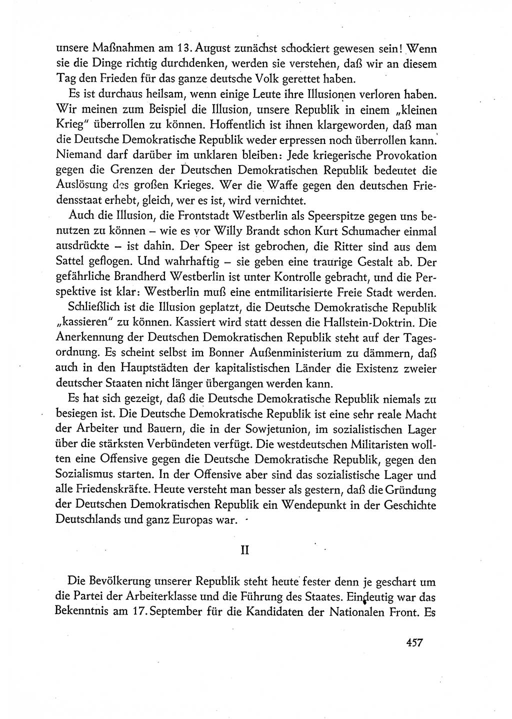 Dokumente der Sozialistischen Einheitspartei Deutschlands (SED) [Deutsche Demokratische Republik (DDR)] 1960-1961, Seite 457 (Dok. SED DDR 1960-1961, S. 457)