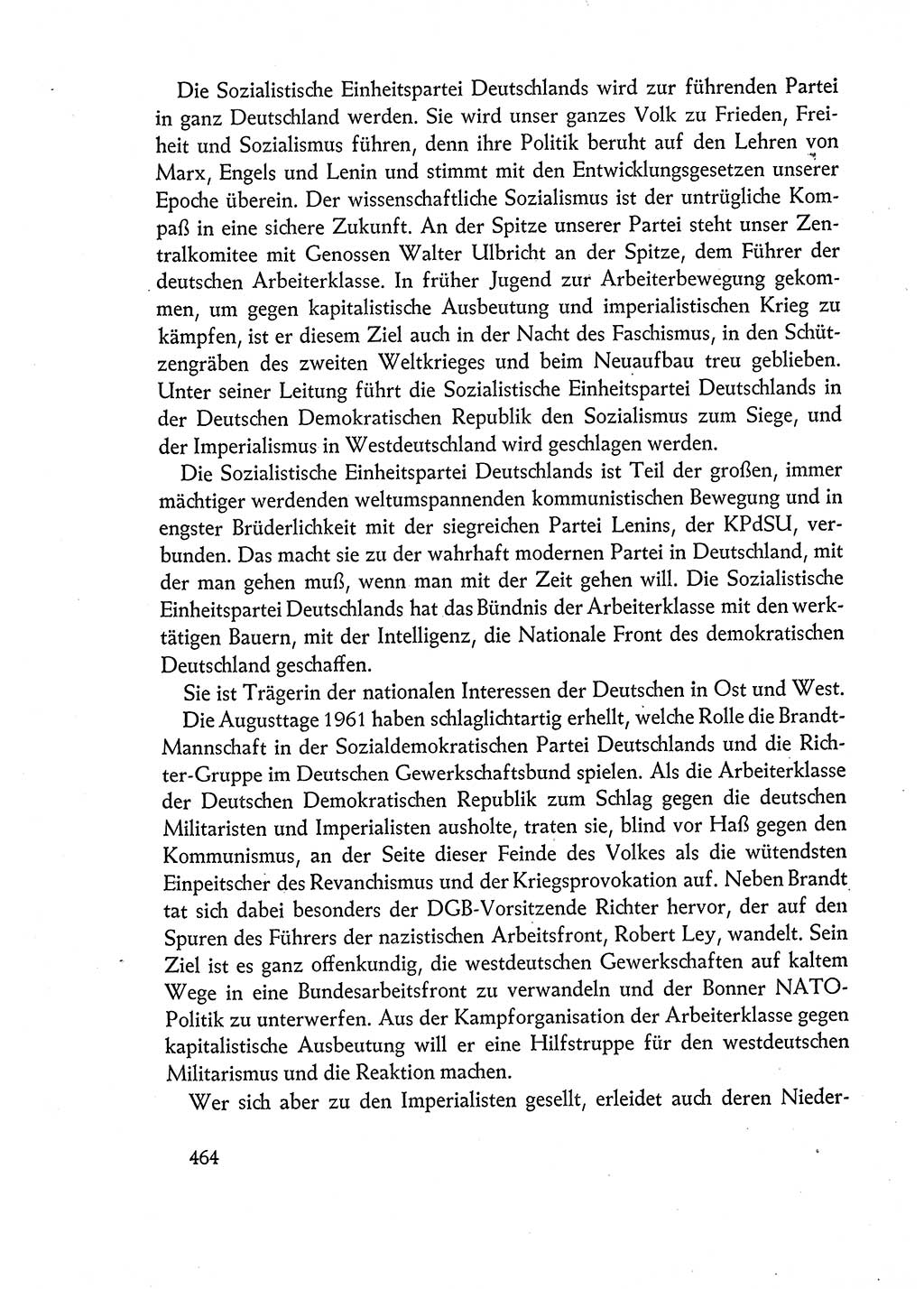 Dokumente der Sozialistischen Einheitspartei Deutschlands (SED) [Deutsche Demokratische Republik (DDR)] 1960-1961, Seite 464 (Dok. SED DDR 1960-1961, S. 464)