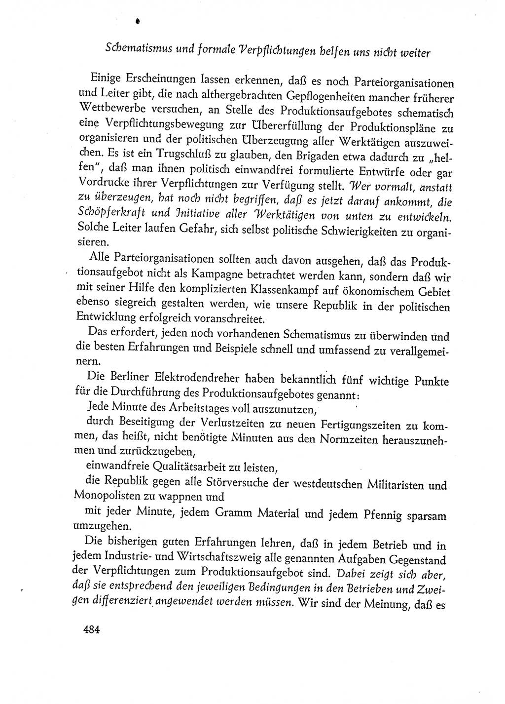 Dokumente der Sozialistischen Einheitspartei Deutschlands (SED) [Deutsche Demokratische Republik (DDR)] 1960-1961, Seite 484 (Dok. SED DDR 1960-1961, S. 484)