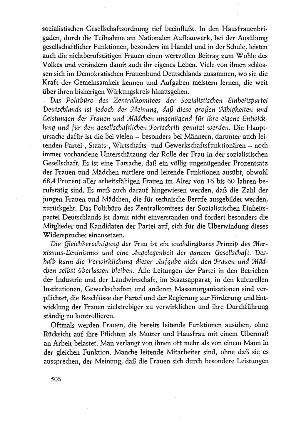 Dokumente der Sozialistischen Einheitspartei Deutschlands (SED) [Deutsche Demokratische Republik (DDR)] 1960-1961, Seite 506 (Dok. SED DDR 1960-1961, S. 506)